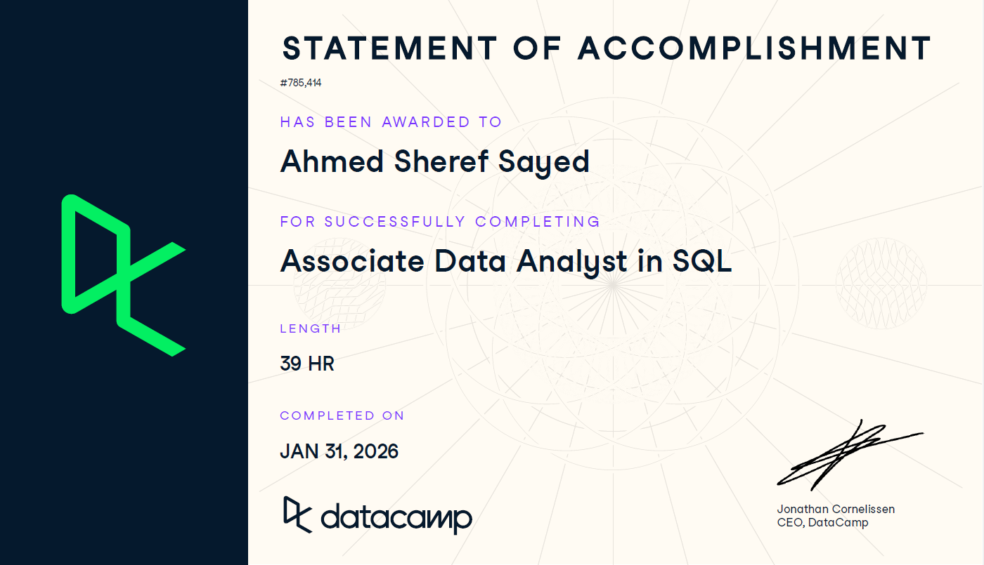 Data Analysis Skills certificate image
